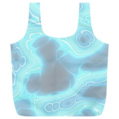 Blue Patterned Aurora Space Full Print Recycle Bags (l)  by Mariart