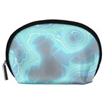 Blue Patterned Aurora Space Accessory Pouches (Large)  Front