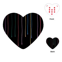 Falling Light Lines Perfection Graphic Colorful Playing Cards (heart) 