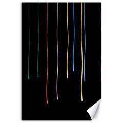 Falling Light Lines Perfection Graphic Colorful Canvas 20  X 30  
