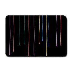 Falling Light Lines Perfection Graphic Colorful Small Doormat  by Mariart