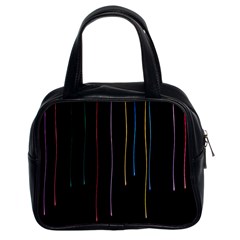 Falling Light Lines Perfection Graphic Colorful Classic Handbags (2 Sides) by Mariart