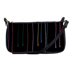 Falling Light Lines Perfection Graphic Colorful Shoulder Clutch Bags by Mariart