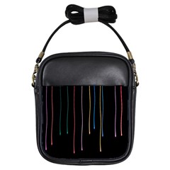 Falling Light Lines Perfection Graphic Colorful Girls Sling Bags