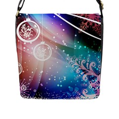 Christmas Flap Messenger Bag (l)  by Mariart