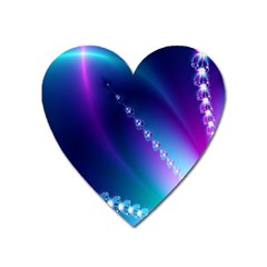 Flow Blue Pink High Definition Heart Magnet by Mariart