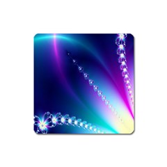 Flow Blue Pink High Definition Square Magnet by Mariart