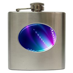 Flow Blue Pink High Definition Hip Flask (6 Oz) by Mariart