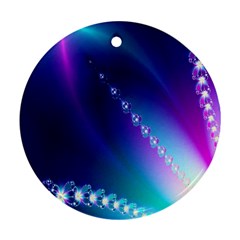 Flow Blue Pink High Definition Round Ornament (two Sides)
