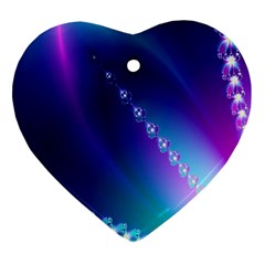 Flow Blue Pink High Definition Heart Ornament (two Sides) by Mariart