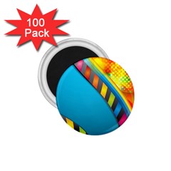 Color Dream Polka 1 75  Magnets (100 Pack) 