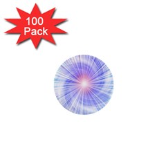 Creation Light Blue White Neon Sun 1  Mini Buttons (100 Pack)  by Mariart