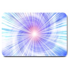 Creation Light Blue White Neon Sun Large Doormat 