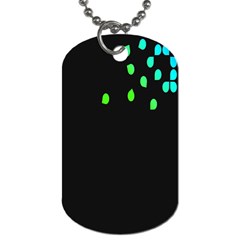 Green Black Widescreen Dog Tag (two Sides) by Mariart