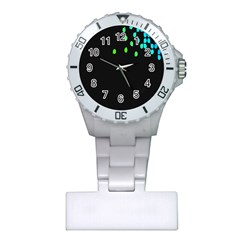 Green Black Widescreen Plastic Nurses Watch