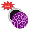 Giraffe Skin Purple Polka 1.75  Magnets (10 pack)  Front