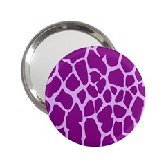 Giraffe Skin Purple Polka 2 25  Handbag Mirrors by Mariart