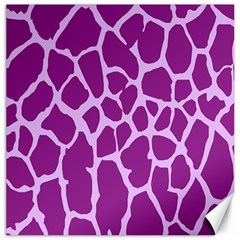 Giraffe Skin Purple Polka Canvas 12  X 12  