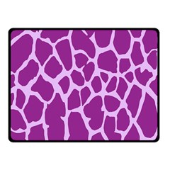 Giraffe Skin Purple Polka Double Sided Fleece Blanket (small) 
