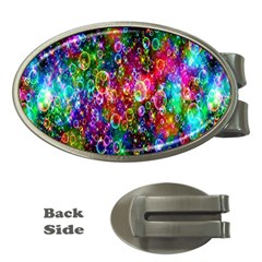 Colorful Bubble Shining Soap Rainbow Money Clips (oval) 