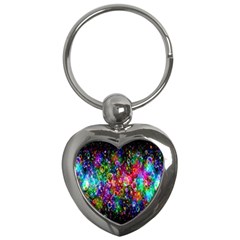 Colorful Bubble Shining Soap Rainbow Key Chains (heart) 