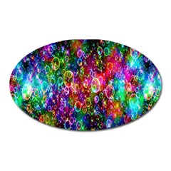 Colorful Bubble Shining Soap Rainbow Oval Magnet