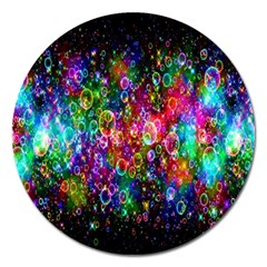 Colorful Bubble Shining Soap Rainbow Magnet 5  (round)