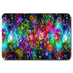 Colorful Bubble Shining Soap Rainbow Large Doormat  by Mariart