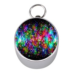 Colorful Bubble Shining Soap Rainbow Mini Silver Compasses by Mariart
