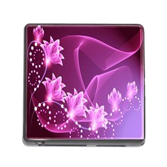 Lotus Sunflower Sakura Flower Floral Pink Purple Polka Leaf Polkadot Waves Wave Chevron Memory Card Reader (square)