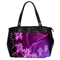 Lotus Sunflower Sakura Flower Floral Pink Purple Polka Leaf Polkadot Waves Wave Chevron Office Handbags by Mariart