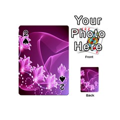 Lotus Sunflower Sakura Flower Floral Pink Purple Polka Leaf Polkadot Waves Wave Chevron Playing Cards 54 (mini)  by Mariart