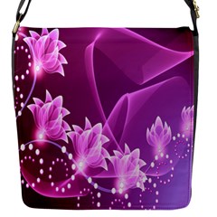 Lotus Sunflower Sakura Flower Floral Pink Purple Polka Leaf Polkadot Waves Wave Chevron Flap Messenger Bag (s) by Mariart