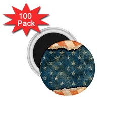 Grunge Ripped Paper Usa Flag 1 75  Magnets (100 Pack) 