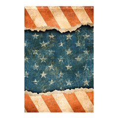 Grunge Ripped Paper Usa Flag Shower Curtain 48  X 72  (small) 