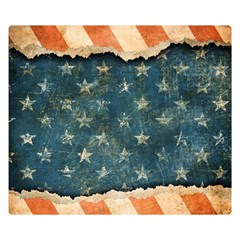 Grunge Ripped Paper Usa Flag Double Sided Flano Blanket (small) 