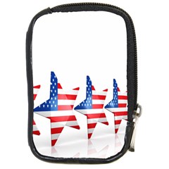 Multiple Us Flag Stars Line Slide Compact Camera Cases