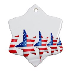 Multiple Us Flag Stars Line Slide Ornament (snowflake)