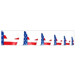 Multiple Us Flag Stars Line Slide Flano Scarf (small)