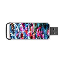 Fireworks Rainbow Portable Usb Flash (one Side) by Mariart
