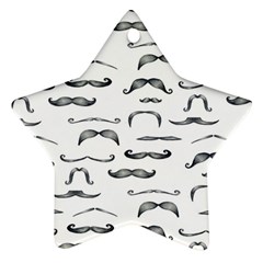 Mustache Man Black Hair Ornament (star)