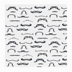 Mustache Man Black Hair Medium Glasses Cloth (2-side) by Mariart