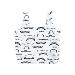 Mustache Man Black Hair Full Print Recycle Bags (s) 