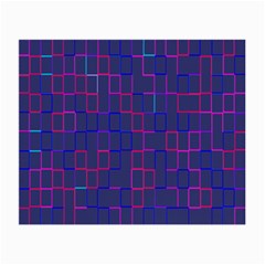 Grid Lines Square Pink Cyan Purple Blue Squares Lines Plaid Small Glasses Cloth by Mariart