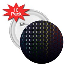 Hexagons Honeycomb 2 25  Buttons (10 Pack)  by Mariart