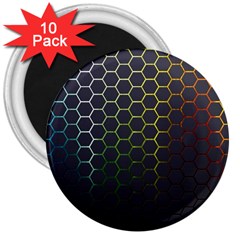 Hexagons Honeycomb 3  Magnets (10 Pack) 