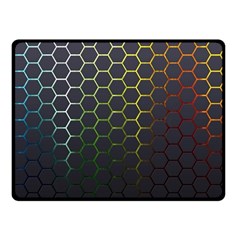 Hexagons Honeycomb Double Sided Fleece Blanket (small)  by Mariart
