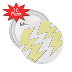 Lightning Yellow 2 25  Buttons (10 Pack)  by Mariart