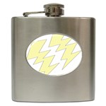 Lightning Yellow Hip Flask (6 oz) Front