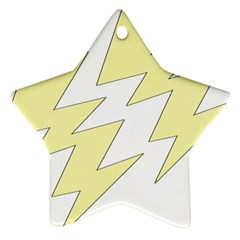 Lightning Yellow Star Ornament (two Sides) by Mariart